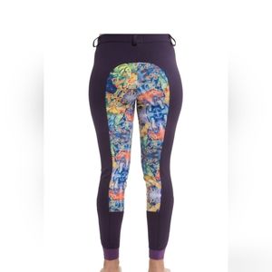 Buckwild Curvy Mare High Waist Breech Purple Painted Ponies Breeches Size 38